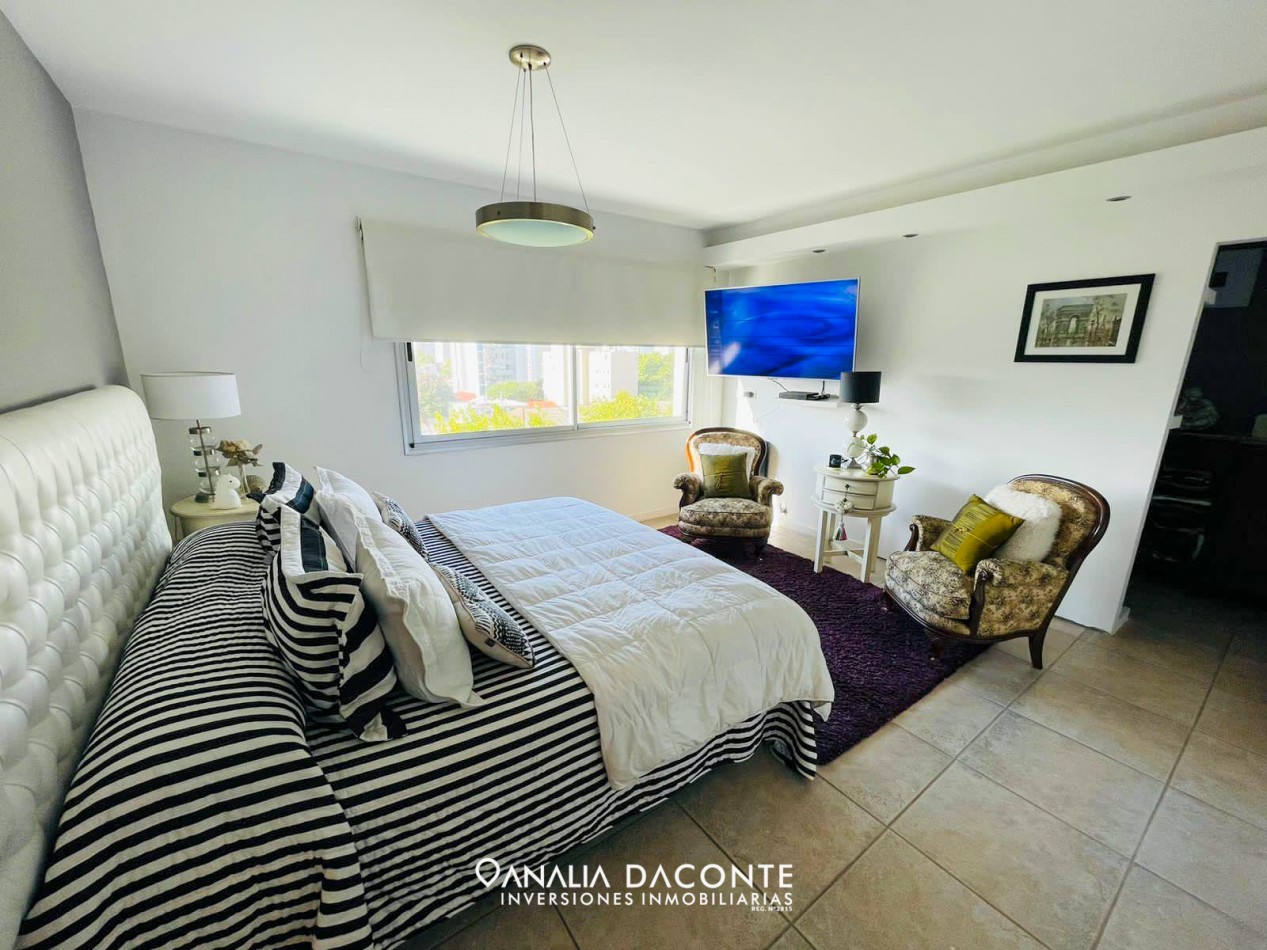 Semi piso moderno 3 amb con balcon y cochera cubierta en Macrocentro