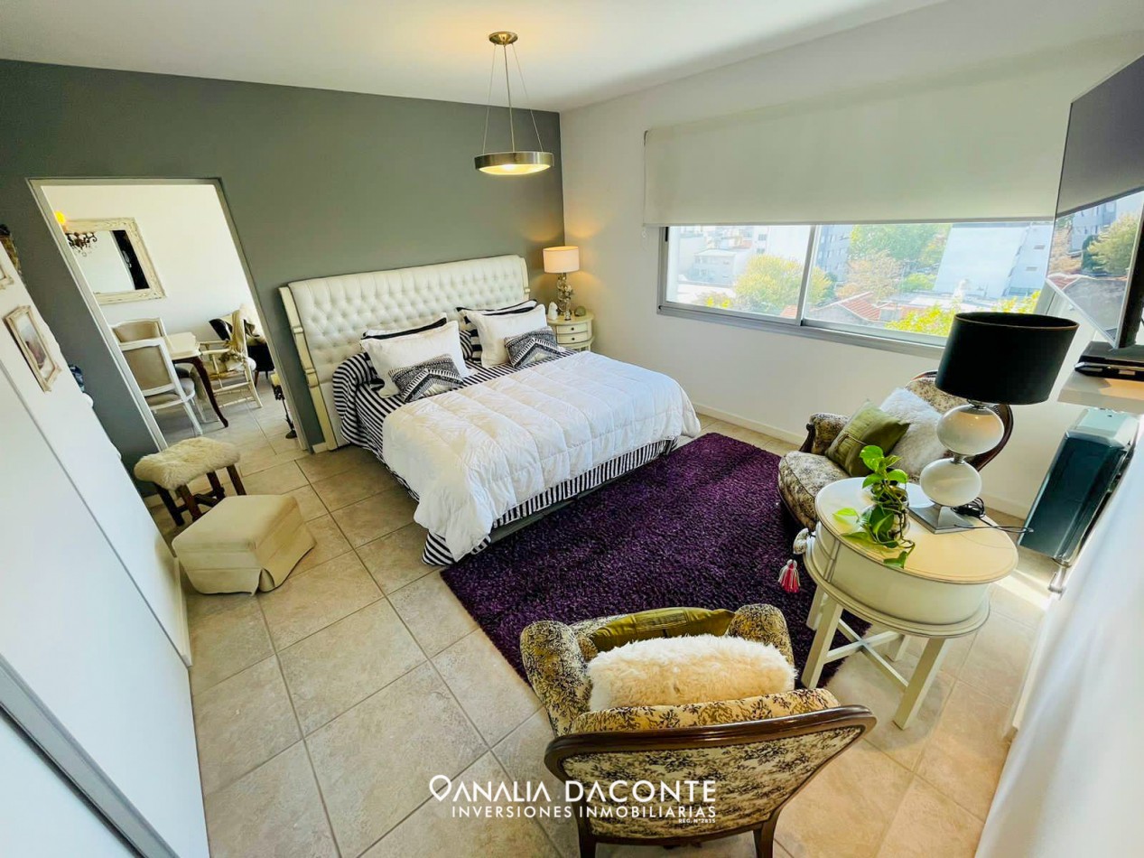 Semi piso moderno 3 amb con balcon y cochera cubierta en Macrocentro