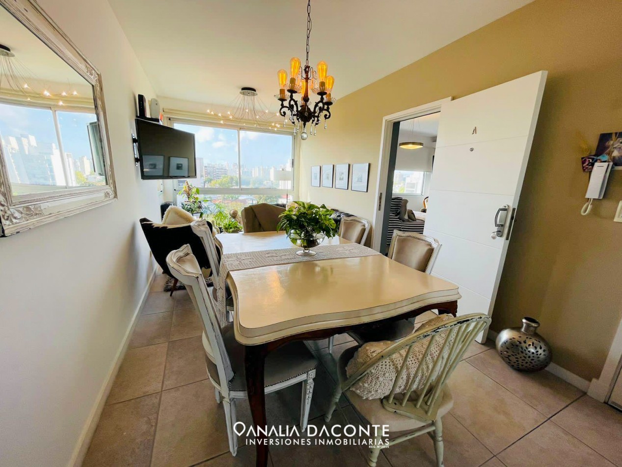 Semi piso moderno 3 amb con balcon y cochera cubierta en Macrocentro