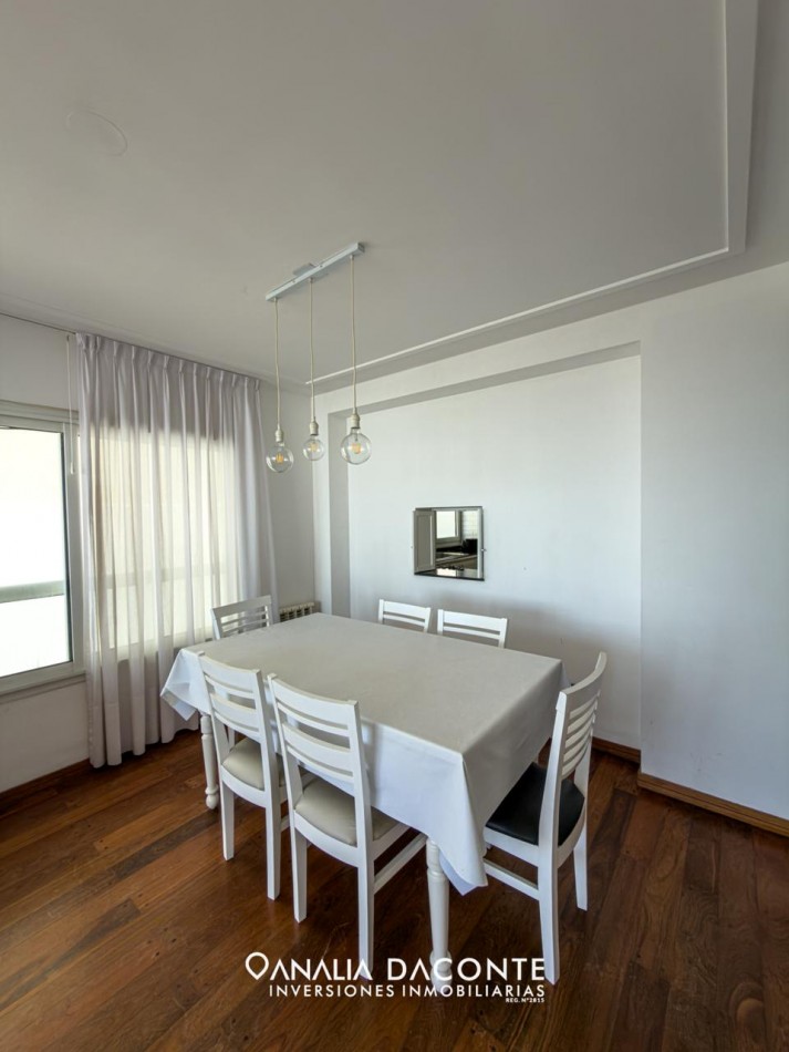 Depto 3 amb frente al mar. Amoblado. Maral 50