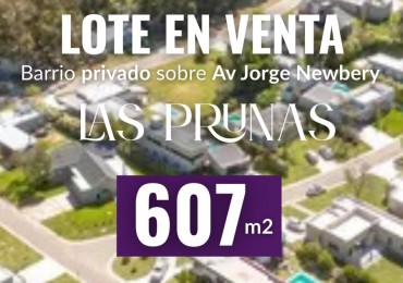 Lote en barrio privado Las Prunas